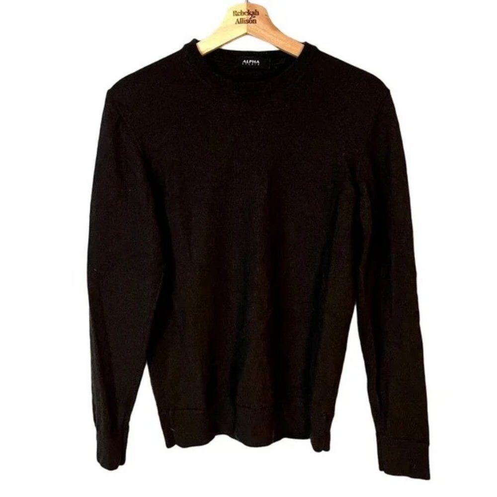 Alpha Studio 100% Wool Brown Knit Sweater Men's Size Medium